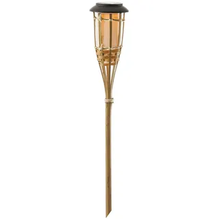 MARELIDA LED Solar Gartenfackel Bambus Fackel simulierter Flammeneffekt 60cm