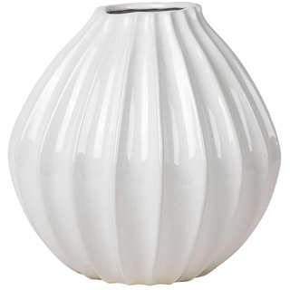 Broste Copenhagen 14445215 Vase, Keramik, Weiß, 30cm