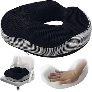 Kingbar Hämorrhoiden Sitzkissen, Memory-Schaum-Sitzring, Anti-Dekubitus Sitzkissen, Donut Kissen, Entlastet Das Steißbein, Ideal Für Den Einsatz Zu Hause, Im Büro, A