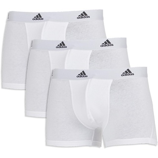 Adidas Boxershorts Herren (3er Pack) Unterhosen (Gr. S - 3XL) - bequeme Unterhosen, Weiß, XXL