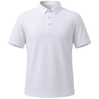 Allthemen Poloshirt Herren Klassisch Kurzarm Poloshirt Business mit Knopfleiste weiß XXL