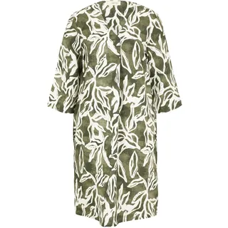 Cartoon Sommerkleid mit Muster Grün/Weiß 34