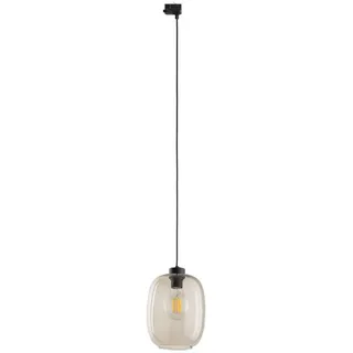 Hängeleuchte für 3-Phasen-Schienensystem ELIO 1xE27/15W/230V schwarz/rauchig beige - Rauchig/Beige
