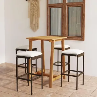vidaXL Gartenbar Set 5-tlg. Braun