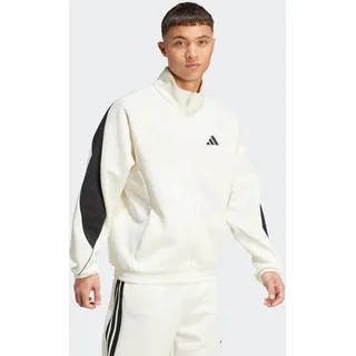 adidas Rollkragenpullover ADIDAS SPORTSWEAR "STADIUM", Herren, Gr. XXL, weiß (sanftes weiß, schwarz), Obermaterial: 67% Polyester, 33% Baumwolle, Pullover Rollkragenpullover, aus Polyester und Baumwolle, mit Rollkragen, lockere Passform