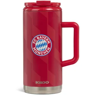 Igloo FC Bayern München Bierkrug 1L – Edelstahl‐Thermobecher, doppelwandig, robust & auslaufsicher – Offizieller Fanartikel für Stadion, Büro, Camping & Outdoor‐Events