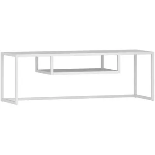 [en.casa] Isokyrö Lowboard 120 x 40 x 40 cm Weiß Metall