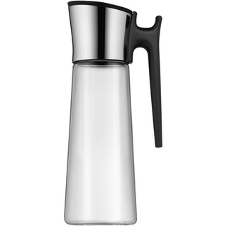 WMF Wasserkaraffe, Schwarz, Metall, Kunststoff, Glas, 1,5 L, 15x31 cm, Deckel, Henkel, Kaffee & Tee, Kannen, Karaffen