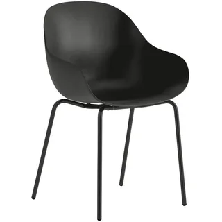 Connubia  Armlehnstuhl, Schwarz, Metall, Kunststoff, Rundrohr, 53x83x50 cm, Typenauswahl, Esszimmer, Stühle, Esszimmerstühle, Armlehnenstühle