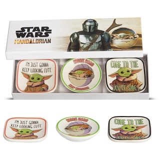 Disney Star Wars The Child Grogu Mini Trinket Tray Gift Set, 3 Piece Jewelry Dish Ring Holder