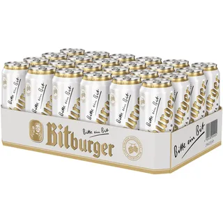 Bitburger Premium Pils - Dosenbier 24x 0,5l - feinherb & hopfenbetont | Klassisches deutsches Pils mit intensivem Hopfenaroma, feinherb & süffig, ideal zum Grillen, für Party & Feierabend