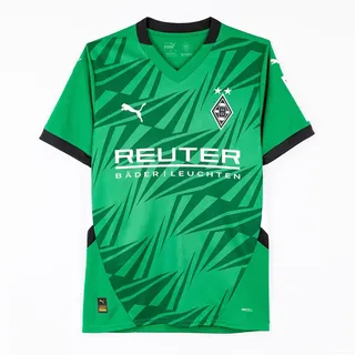 Puma Borussia Mönchengladbach Auswärtstrikot 2024/25 mit Sponsor Herren 07 archive green/white 3XL