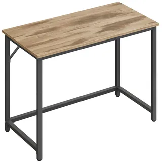 VASAGLE Schreibtisch 100 cm x 76 cm x 50 cm Braun-Schwarz