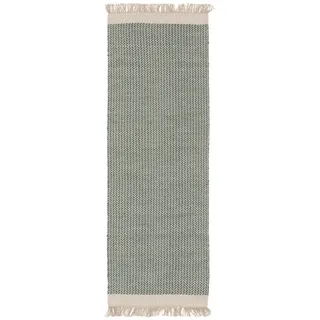 benuta pure Wollteppich Läufer für Flur Kim Mint 70x200 cm - Naturfaserteppich aus Wolle