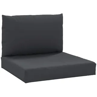 vidaXL Palettenkissen 2-tlg. 120 x 80 x 10 cm schwarz