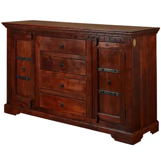 Massivmoebel24 Sideboard Akazie 150 x 89 x 45 cm Braun