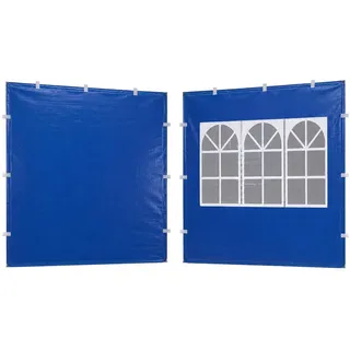 Relaxdays Pavillon-Seitenteile 2 Stück 2,90 x 1,90 x 0,50 m Blau