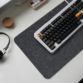 Surwin Gaming Mauspad Groß Multifunktionales Office Mousepad, Laptop Schreibunterlage, Mauspads mit Filz, für Computerbüro, kabellose Maus (Dunkelgrau,300x240mm)