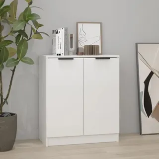 Sideboard Beistellschrank fuer Flur, Kueche, Esszimmer und Wohnzimmer Kommode Hochglanz-Weiß 60x30x70 cm Holzwerkstoff XJYX42837 BonneVie