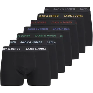 JACK & JONES Basic Boxershorts 7 Einheiten Black / Detail Black / Black S
