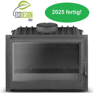 Gusseisen Kamineinsatz FERGUSS LUX 18 11,9 kW 14 kW mit Blmschv2 Ecodesign2022 - Dunkelgrau
