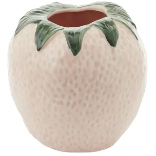 HOME STORY Vase Erdbeere   ¦ rosa/pink ¦ Steinzeug ¦ Maße (cm): B: 11,7 H: 11,2 T: 11.5