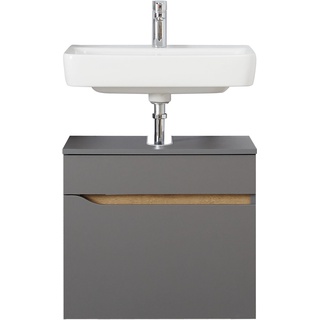 Pelipal Quickset 357 Waschtischunterschrank 1 Auszug 600 x 530 x 330 mm - Quarzgrau Matt touch - 357.016015
