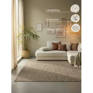 HANSE HOME Jaipur Juteteppich 80 x 150 cm Braun/Grau