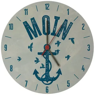 speecheese Wanduhr Moin Anker Wanduhr aus MDF 26,5 cm