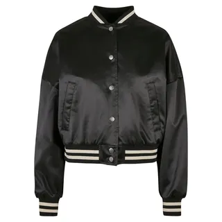 URBAN CLASSICS Oversized Satin College Jacke Black S