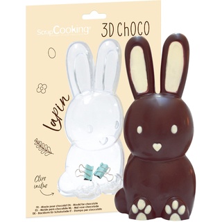 ScrapCooking - Schokolade Hase Backform - 3D Form fur Schokoladenhasen - Bunny Figur Schoko von Ostern - Backzubehör Professionelle Qualität - Schokoladenform - 6757