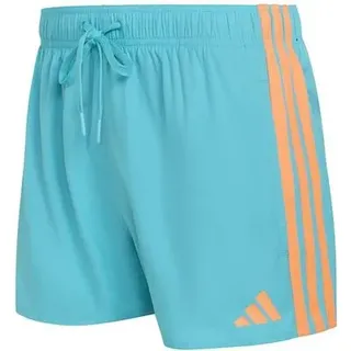 adidas 3-Streifen Badeshorts Lucid Cyan/Lucid Orange 3XL
