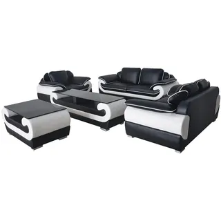 JVmoebel Sofa Sofa Couch Garnitur Sitz Polster Komplett Set 3+2+1 Sofas Design, Made in Europa schwarz