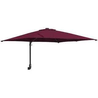 Tmriohed Garten-Sonnenschirm Sand 248,5 x 247,5 x 160 cm Wandsonnenschirm kippbar mit Handkurbel, Wandmontage Schirm für Balkon, Terrasse und Garten, robuster Schattenspender - 248,5 x 247,5 x 160 cm