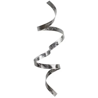 KUNSTLOFT Wanddekoobjekt Tanz der Kobra 95x34x28 cm, handgefertigte Wanddeko Metall silberfarben