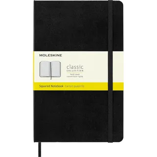 Moleskine Notizbuch A5 kariert Schwarz