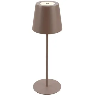 Briloner - Tischlampe kabellos Touch, dimmbar in Stufen, höhenverstellbar, Nachttischlampe, Leselampe, Campinglampe, Tischleuchte, Akku Lampe, Outdoor Lampe, 36x10,5 cm, Umbrasand
