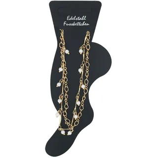 Fußkette ADELIA ́S "Fußkettchen – aus Edelstahl", gold, Fußketten, Damen, Edelstahl, Ideal als Geschenk für besondere Anlässe