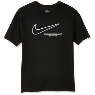 Nike Damen W Nsw Tee Boy Swoosh T Shirt, Black, L EU