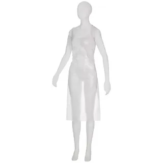 AMPri Handelsgesellschaft mbH Kittelschürze Med Comfort PE Einwegschürzen light, weiß - 75 x 125 cm weiß