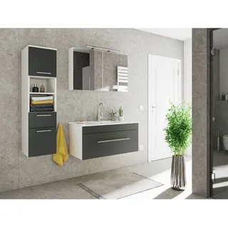 Badmöbel-set Santini 100 (3-teilig) Softclose Schwarz