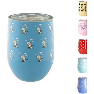 Thermobecher aus Edelstahl mit Thermodeckel – 300 ml – italienisches Design Cup Thermo Snoopy (doppelwandig) hält 6 Stunden warm und 12 Stunden kalt | Ideal für Kräutertee, Tee, Milch