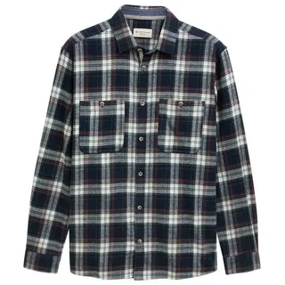 Tom Tailor Langarmhemd kariert Blau 3XL