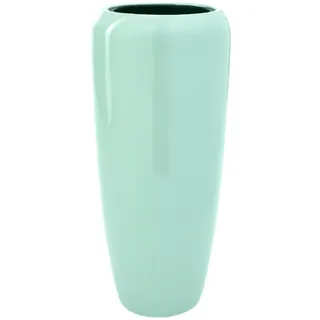 Flingora Bodenvase Cleo, mit Einsatz - Fiberglas - Indoor & Outdoor - Mint - Höhe 75 cm blau Ø 34 cm x 75 cm