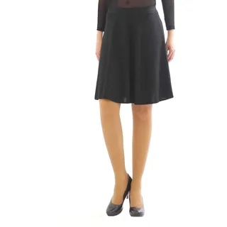 Swing Rock Midi Falten-Rock Gummibund hohe Taille Midirock Skirt Maxi schwarz XXL-XXXL - XXL-3XL