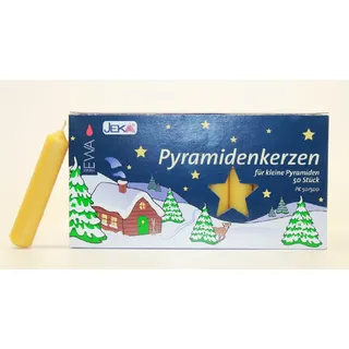 Pyramidenkerzen 50/500 gelb für kleine Pyramiden, 50 Stück,