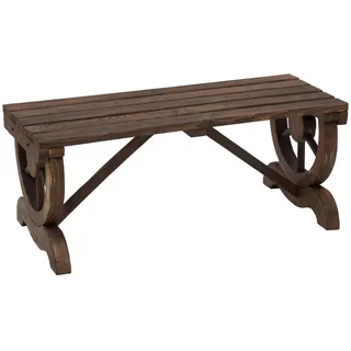Outsunny Gartenbank 104 x 40 x 56 cm Braun