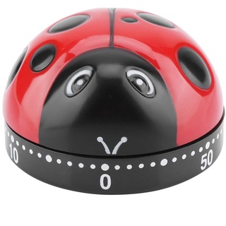 Tyenaza Eieruhr Lustig Küchen Timer, kurzzeitwecker 60 Minuten Eieruhr Marienkäfer Küchen Kochtimer Marienkäfer Küche in Marienkäfer Form aus ABS Kunststoff