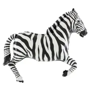 Pferde Luftballon - XXL Folienballon Pferd 75 x 103 cm, Riesenballon für Luft und Helium, als Geburtstagsgeschenk, Pferde-Geburtstag, Deko, für Freundin, Motto Party, Pferde Dekoration (Zebra)