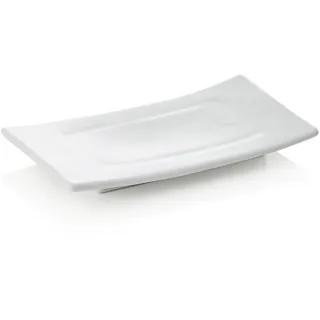 WAS Germany Sushi Board Set, 20 x 11 x 2 cm, Set á 6 Stück, Porzellan, weiß